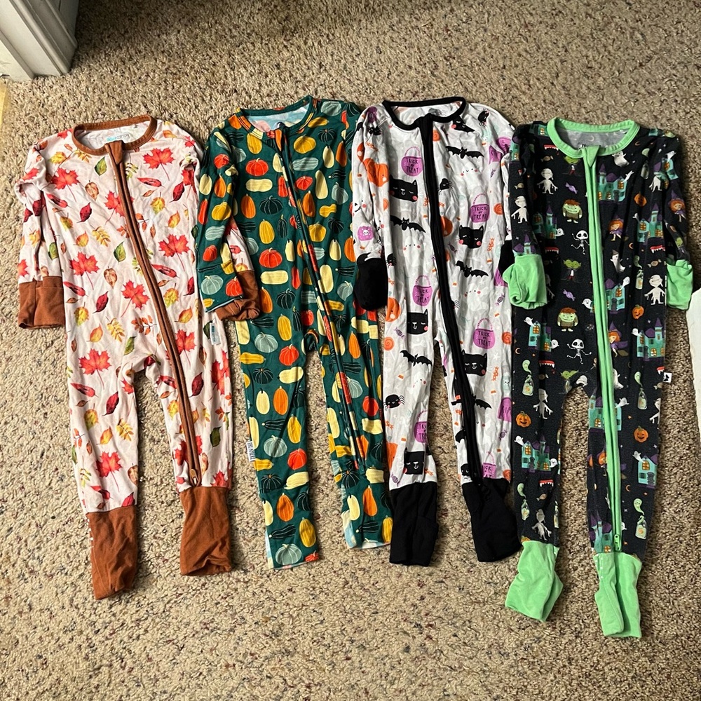 6-12m fall and halloween bamboo bundle